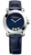 Chopard Happy Sport Dameklokke 278509-3049 Blå/Lær Ø30 mm