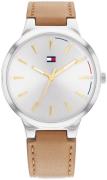 Tommy Hilfiger Bella Dameklokke 1782404 Sølvfarget/Lær Ø36 mm