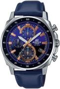 Casio Edifice Herreklokke EFV-600L-2AVUEF Blå/Lær Ø41.3 mm