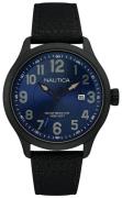 Nautica Analog Herreklokke NAI11515G Blå/Lær Ø44 mm