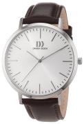 Danish Design Classic Herreklokke 3314508 Sølvfarget/Lær Ø42 mm