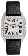 Cartier Santos Dumont Herreklokke WH100651 Sølvfarget/Lær