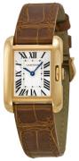 Cartier Tank Anglaise Dameklokke W5310042 Sølvfarget/Lær