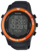 Pulsar X Herreklokke PQ2031X1 LCD/Gummi Ø48 mm