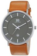 Danish Design Classic Herreklokke 3314515 Grå/Lær Ø42 mm