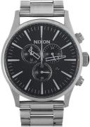 Nixon The Sentry Herreklokke A386-000-00 Sort/Stål Ø42 mm