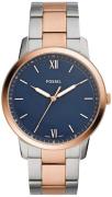 Fossil 99999 Herreklokke FS5498 Blå/Rose-gulltonet stål Ø44 mm