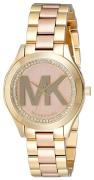 Michael Kors Runway Dameklokke MK3650 Rosegullfarget/Rose-gulltonet