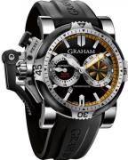 Graham Chronofighter Oversize Herreklokke 2OVEV.B15A Sort/Gummi Ø47