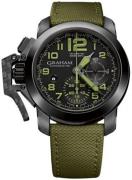 Graham Chronofighter Oversize Herreklokke 2CCAU.G01A Sort/Tekstil