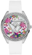 Guess Dameklokke W0904L1 Hvit/Gummi Ø44 mm