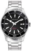 Nautica Herreklokke NAPPBF909 Sort/Stål Ø44 mm