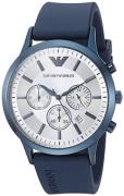 Emporio Armani Herreklokke AR11026 Renato Sølvfarget/Gummi Ø44 mm