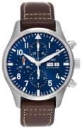 IWC Herreklokke IW377714 Pilots Classic Blå/Lær Ø43 mm