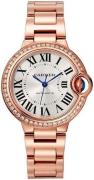 Cartier Dameklokke WJBB0063 Ballon Bleu De Sølvfarget/18 karat rosé