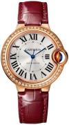 Cartier Dameklokke WJBB0033 Ballon Bleu Sølvfarget/Lær Ø33 mm