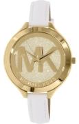 Michael Kors Dameklokke MK2389 Runway Gulltonet/Lær Ø42 mm