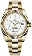 Rolex Herreklokke 326938-0005 Sky-Dweller Hvit/18 karat gult gull