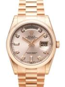 Rolex Herreklokke 118205F-0023 Day-Date 36 Rosa/18 karat rosé gull