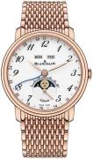 Blancpain Herreklokke 6639A-3631-MMB Villeret Hvit/18 karat rosé