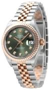 Rolex Dameklokke 279171-0007 Lady-Datejust 28 Grønn/18 karat rosé