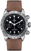 Tudor Herreklokke 79350-0002 Black Bay Chrono Sort/Lær Ø41 mm