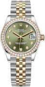 Rolex Dameklokke 278383RBR-0030 Datejust 31 Grønn/18 karat gult gull