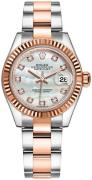 Rolex Dameklokke 279171-0014 Lady-Datejust 28 Hvit/18 karat rosé