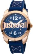 Just Cavalli Herreklokke JC1G106P0015 Blå/Tekstil Ø43 mm