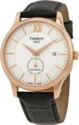 Tissot Herreklokke T063.428.36.038.00 Tradition Sølvfarget/Lær Ø40