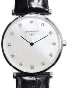 Longines Dameklokke L4.512.4.87.2 La Grande Classique De Hvit/Lær