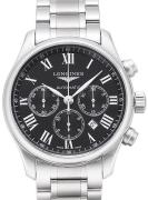 Longines Herreklokke L2.859.4.51.6 Master Sort/Stål Ø44 mm