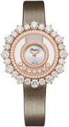 Chopard Dameklokke 209436-5001 Happy Diamonds Sølvfarget/Sateng