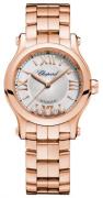 Chopard Dameklokke 274893-5003 Happy Sport Sølvfarget/18 karat rosé