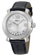 Chopard Dameklokke 278475-3001 Happy Sport Hvit/Lær Ø36 mm