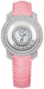 Chopard Dameklokke 209245-1001 Ladies Happy Diamonds Hvit/Tekstil