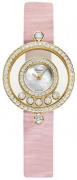 Chopard Dameklokke 203957-0001 Ladies Happy Diamonds Hvit/Tekstil