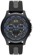 Armani Exchange Herreklokke AX2447 Hampton Sort/Gummi Ø46 mm