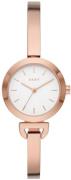 DKNY Dameklokke NY2992 Uptown D Hvit/Rose-gulltonet stål Ø28 mm