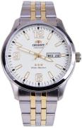 Orient 3 Star Herreklokke SAB0B005WB Hvit/Gulltonet stål Ø43 mm