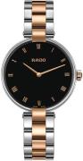 Rado R22850173 Coupole Sort/Rose-gulltonet stål Ø33 mm