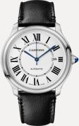 Cartier Herreklokke WSRN0032 Ronde Must Hvit/Lær Ø40 mm