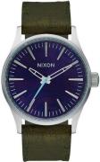 Nixon Herreklokke A377-2302-00 Blå/Lær Ø38 mm