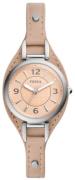 Fossil Dameklokke ES5213 Carlie Mini Rosa/Lær Ø28 mm