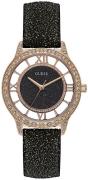 Guess Dameklokke W1014L1 Dress Sort/Lær Ø38 mm