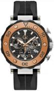 Guess Herreklokke Y63003G2 Collection Sort/Gummi Ø44 mm