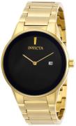 Invicta Herreklokke 29470 Sort/Gulltonet stål Ø40 mm