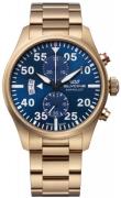 Glycine Herreklokke GL0360 Airpilot Chrono Blå/Gulltonet stål Ø44