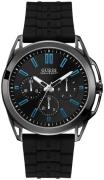 Guess Herreklokke W1177G1 Sort/Gummi Ø44 mm