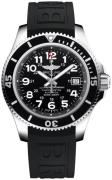 Breitling Herreklokke A17365C91B1S2 Superocean Ii 42 Sort/Gummi Ø42